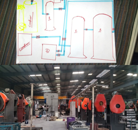 AIRpipe Modular Aluminium Piping Installation
